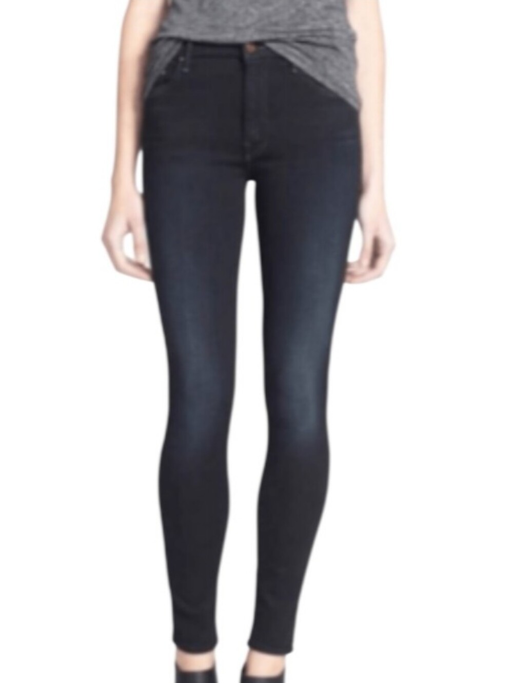 Mother High Waisted Looker Coffee Tea Or Me Denim Jeans